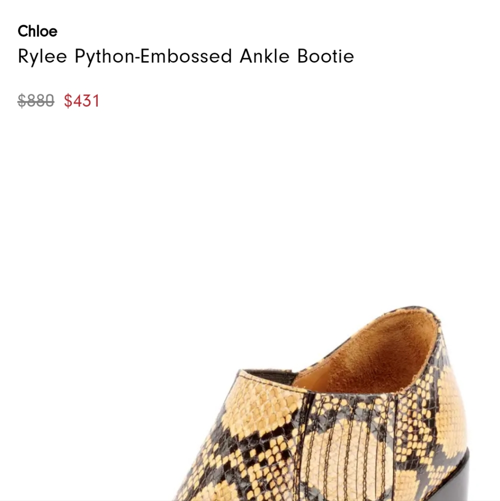 Chloe Rylee Python Embossed Ankle Bootie - image 3